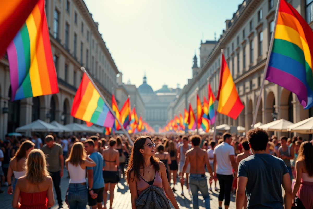 drapeaux arc-en-ciel